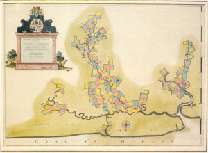 kaart plantages 1688 de wit