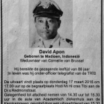 David Apon 1929-2016