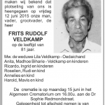 Frits Rudolf Veldkamp - 1933-2015