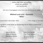 Mildred Lont- Gummels 1945-2015